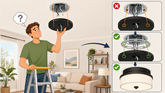 Que faire si les trous de fixation du luminaire ne correspondent pas à l’ancienne boîte de raccordement ?