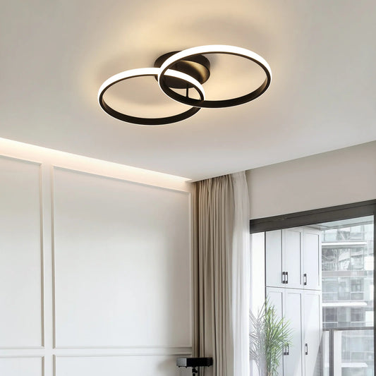 Plafonnier LED Double Anneau : Éclairez Votre Intérieur avec Élégance Moderne