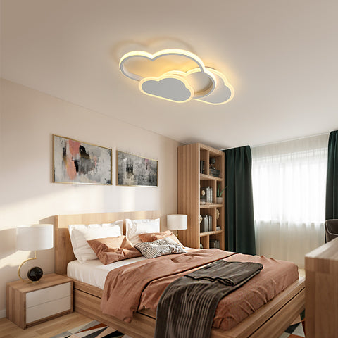 Plafonnier LED, éclairage de plafond de décoration intérieure, lustre blanc en acrylique 36W, lampe de plafond en forme de nuage pour chambre à coucher, salon, salle à manger, lumière chaude 3000K