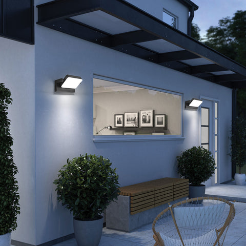 Applique Murale Extérieure LED IP65 - 20W, 2250LM, 6500K, Rotation à 360°, Aluminium Résistant