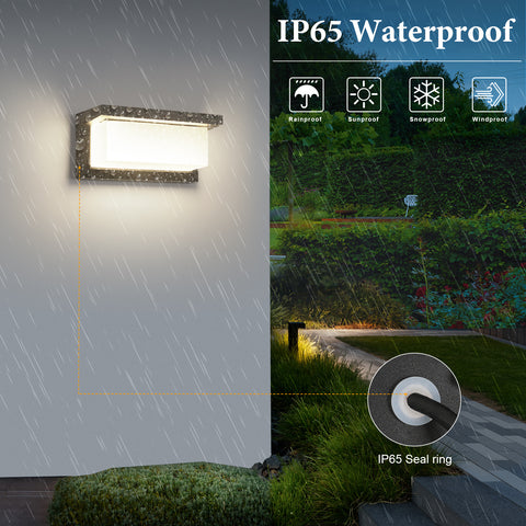Applique Murale LED Extérieure IP65, Étanche et Résistante aux Intempéries, 18W Lumière Neutre 4000K, Installation Facile, Design Moderne