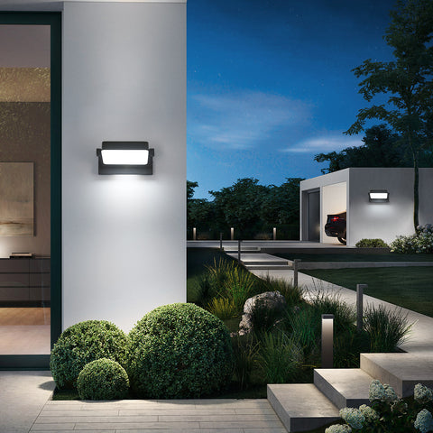 Applique Murale Extérieure LED IP65 - 20W, 2250LM, 6500K, Rotation à 360°, Aluminium Résistant
