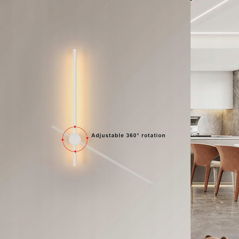 Applique murale en aluminium à LED en forme de barre  Blanc 60cm Blanc chaud 12W, pour Salon Chamrbe