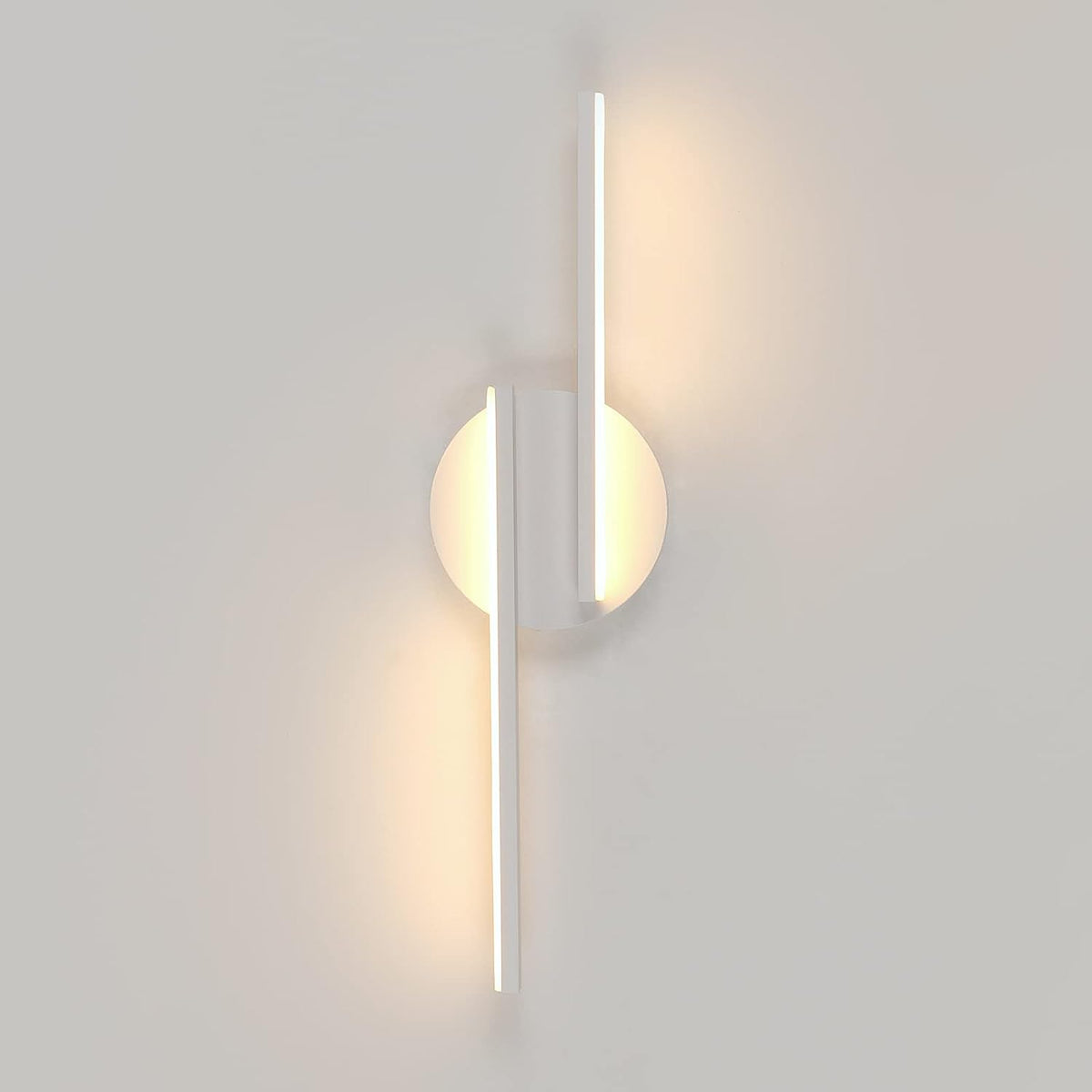 Lámpara de pared LED Lámpara de pared moderna para interiores, apliques de aluminio para sala de estar, pasillo, baño, escalera, luz nocturna (blanca) Luz cálida de 3000 K