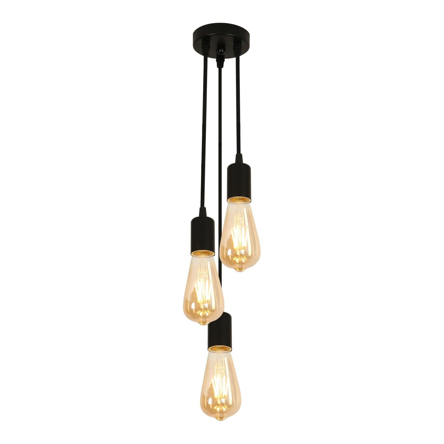 Lustre Industriel et Vintage 3 douilles Suspension