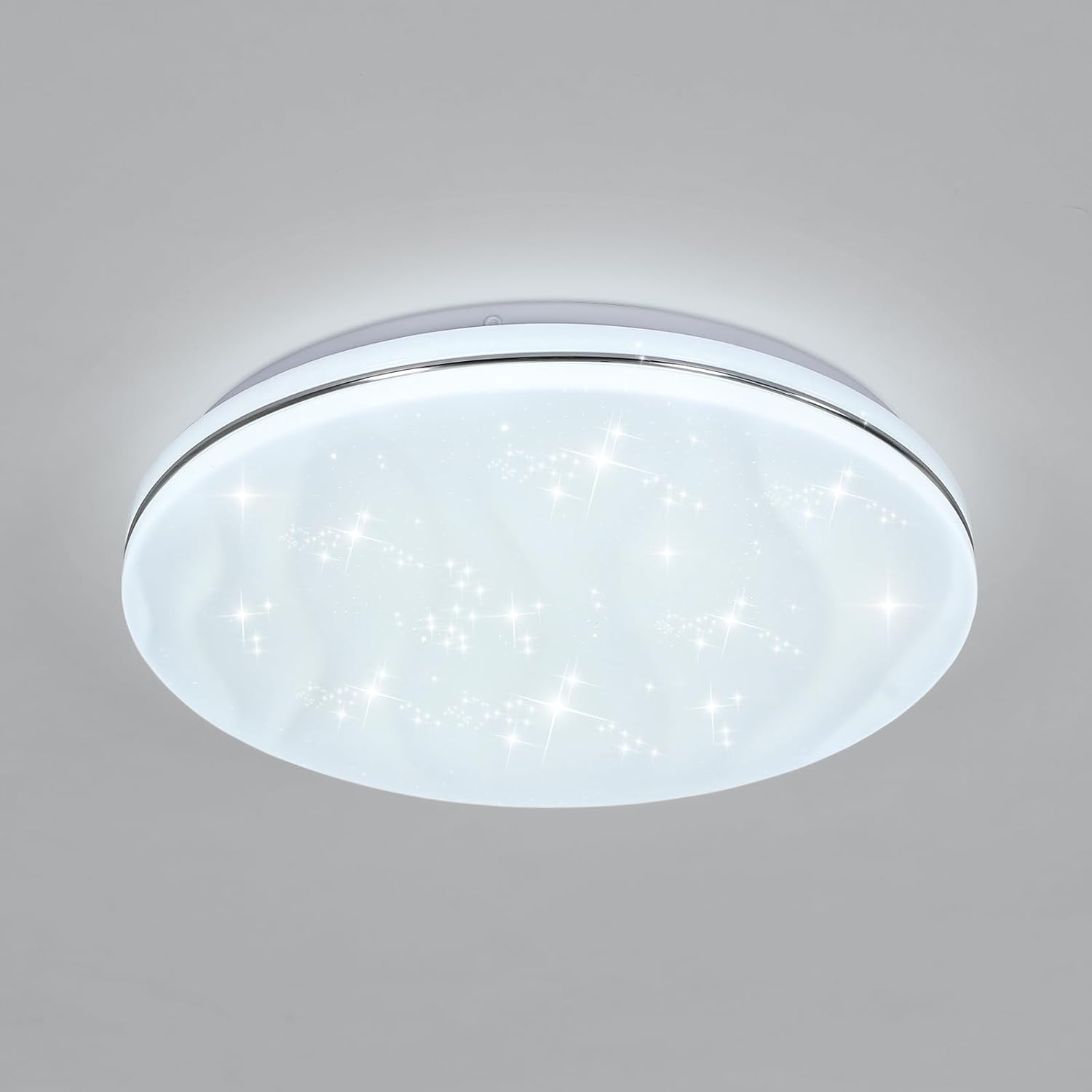 Luminaire Plafonnier Led Étoilé, 24W Lampe de Plafond pour Chambre Enfant Blanc Froid 6500K