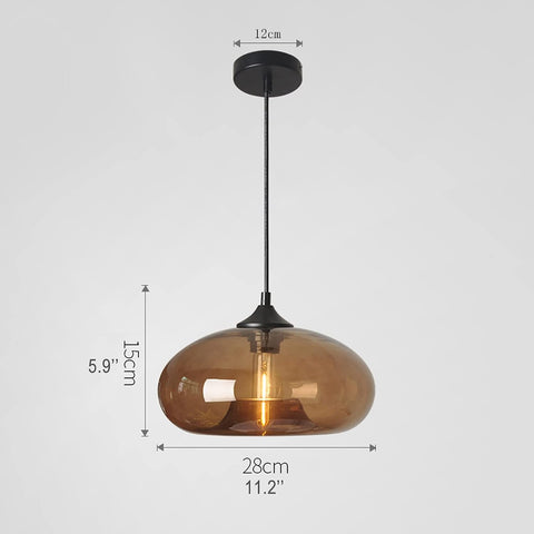 Lampe à suspension colorée suspendue en verre moderne pour salon Bar cuisine Restaurant café salle à manger luminaires nordiques pour la maison (brun foncé couleur)