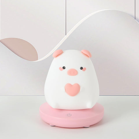 Veilleuse Enfant LED, Porcelet Silicone Veilleuse, Veilleuse Bébé Dimmable