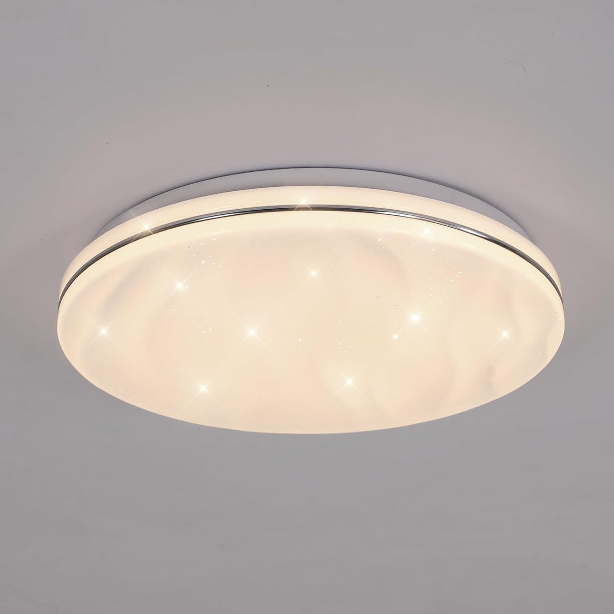 Luminaire Plafonnier Led Étoilé, 24W Lampe de Plafond pour Chambre Enfant Blanc Neutre 4000K, Lustre Led Plafonnier Moderne Ronde pour Cuisine Couloir Coucher Salle De Bain