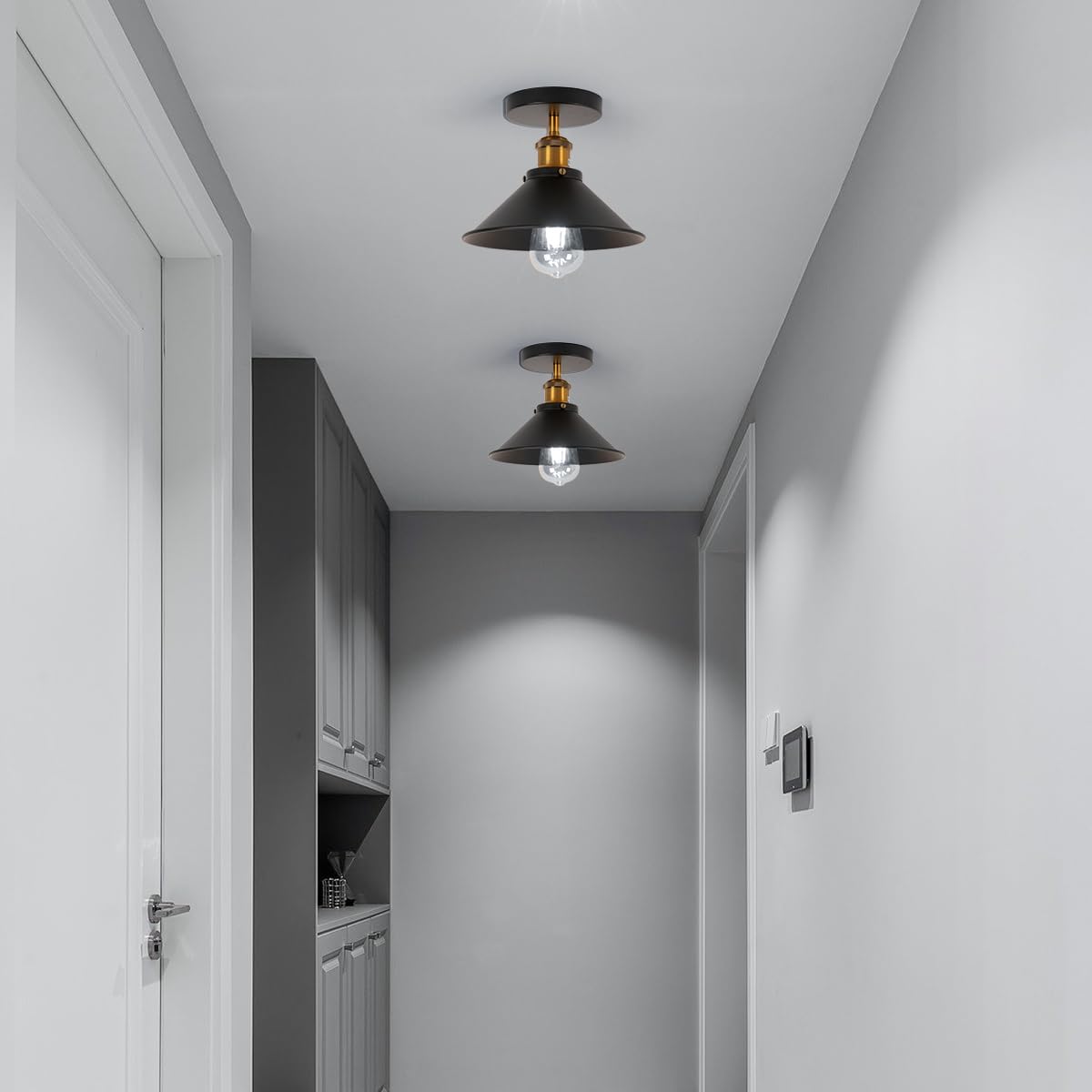 STOEX 22CM Suspension Rétro Vintage Lustre Plafonnier Industriel Abat-Jour En Métal - Suspension & lustre - Rue du Commerce STOEX 22CM Suspension Rétro Vintage Lustre Plafonnier Industriel Abat-Jour En Métal - Suspension & lustre - Rue du Commerce