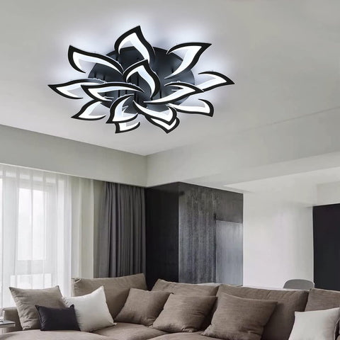 Plafonnier LED, 84W avec Télécommande Plafonnier LED Dimmable 14 Têtes