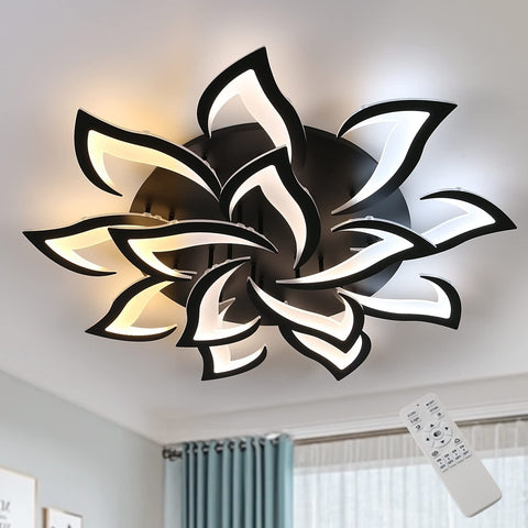 Plafonnier LED, 84W avec Télécommande Plafonnier LED Dimmable 14 Têtes
