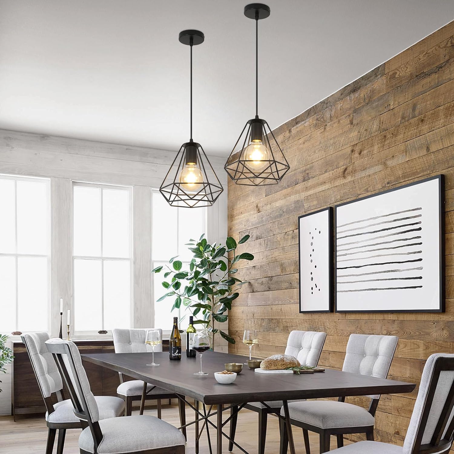 Suspension Luminaire, Lustre Cuisine Moderne Noir