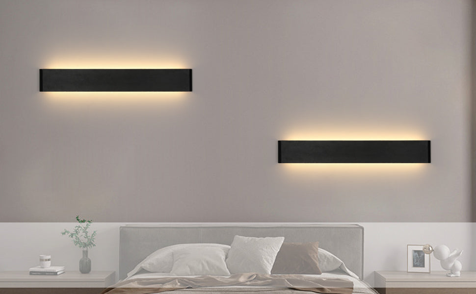 Applique murale LED en aluminium design moderne,Noir