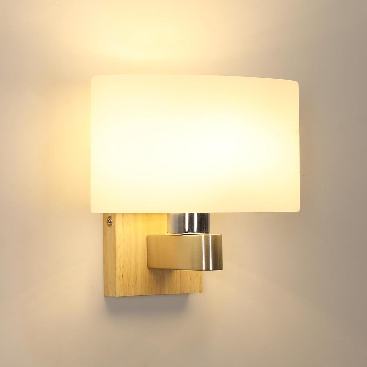 Applique Murale Bois Verre E27