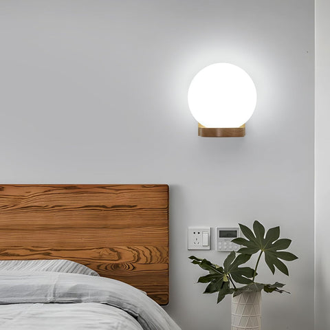 Applique Murale Bois & Verre – E27 Moderne