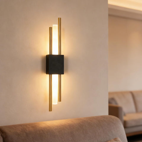 Applique Murale LED Intérieure Noir et Or 40CM 10W 3000K