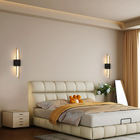 Applique Murale LED Intérieure Noir et Or 40CM 10W 3000K