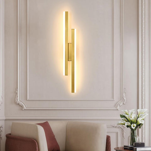 Applique Murale LED 16W Dorée Moderne 3 Températures 1800LM