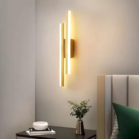 Applique Murale LED Moderne Dorée – Design Linéaire