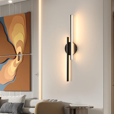 Applique Murale LED Moderne Noire 24W
