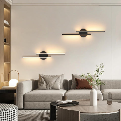 Applique Murale LED Moderne Noire 24W