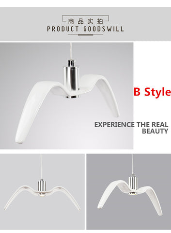 Lustre, Lampe suspendue 3000K lumière chaude conception de mouette lustre décoratif simple moderne Type A Diamètre 38cm