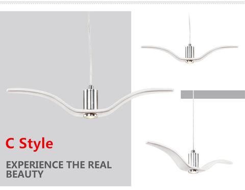 Lustre, Lampe suspendue 3000K lumière chaude conception de mouette lustre décoratif simple moderne Type A Diamètre 38cm