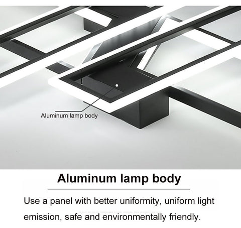 Moderne Plafonnier LED Lumière blanche froide 6000K pour Salon Chambre Cuisine Maison 72W