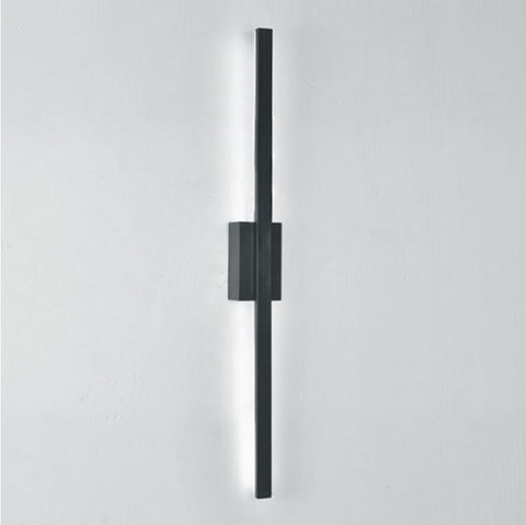 Applique Murale LED - Noir - 8W 6000K Lumière Blanche Froide - en Métal - L.60 CM - pour Chambre Couloir Entrée