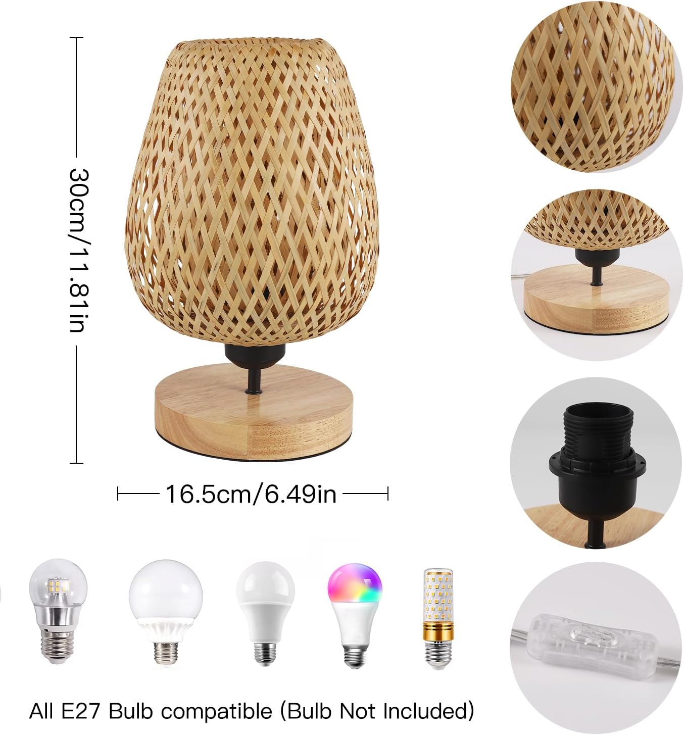 Lampe Bambou Naturelle – Lumière Zen