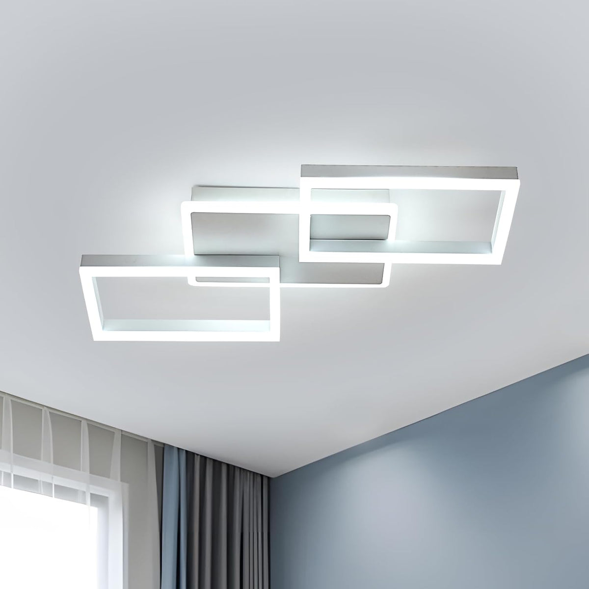 Plafonnier LED Carré Moderne 46W