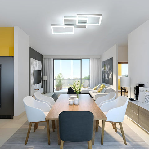 Plafonnier LED Carré Moderne 46W