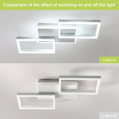 Plafonnier LED Carré Moderne 46W