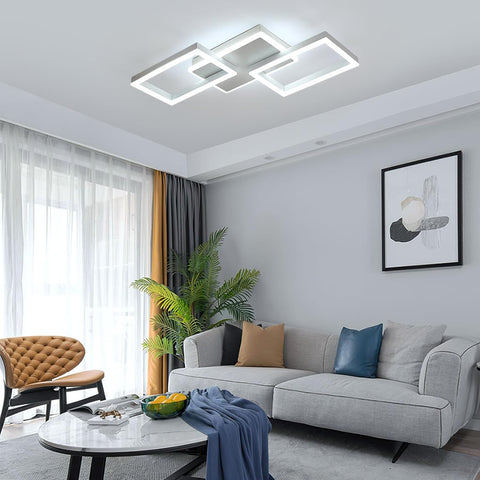 Plafonnier LED Carré Moderne 46W