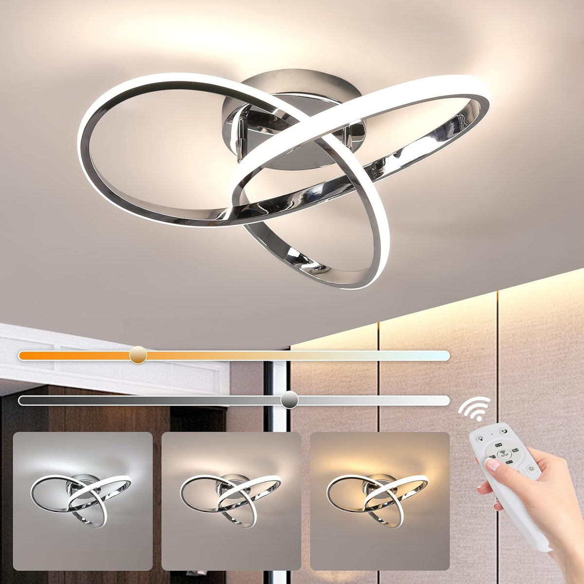 Plafonnier LED Créatif à Fleurs