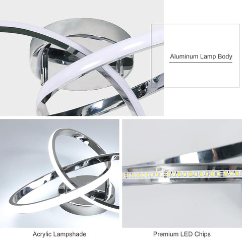 Plafonnier LED Créatif à Fleurs