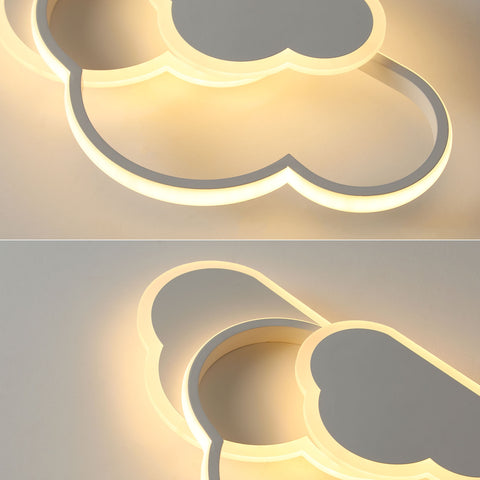 Plafonnier LED, éclairage de plafond de décoration intérieure, lustre blanc en acrylique 36W, lampe de plafond en forme de nuage pour chambre à coucher, salon, salle à manger, lumière chaude 3000K