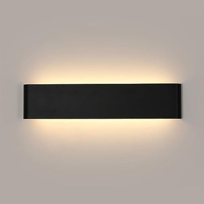 Aluminiowy kinkiet LED o nowoczesnym i minimalistycznym designie Czarny, 41 cm, Oświetlenie góra-dół, Ciepłe światło, 10W