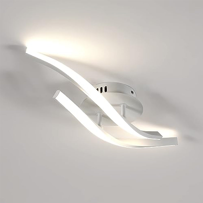 Plafonnier Moderne LED en Aluminium Créatif de Forme Géométrique - Blanc, 52*14*10cm, 18W, Lumière Neutre 4500K, Aluminium et Fer