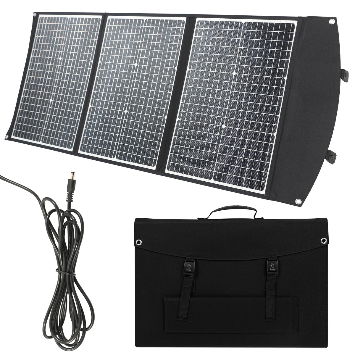 Panneau Solaire Pliable Imperméable, observateur et Efficace, Cellules Solaires pour Camping en Plein Air, Chargeur de Sac, 100W