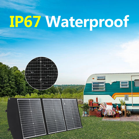 Panneau Solaire Pliable Imperméable, observateur et Efficace, Cellules Solaires pour Camping en Plein Air, Chargeur de Sac, 100W