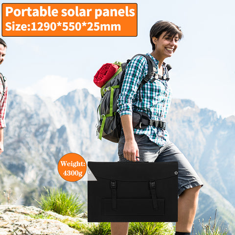 Panneau Solaire Pliable Imperméable, observateur et Efficace, Cellules Solaires pour Camping en Plein Air, Chargeur de Sac, 100W