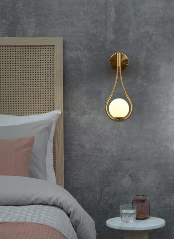 GOECO Applique Murale LED Moderne Industriels Luminaire Mural Ajustable Lampe Murale Verre Boule Ronde Abat-Jour E27 Lampe De Mur Métal Salon Couloir