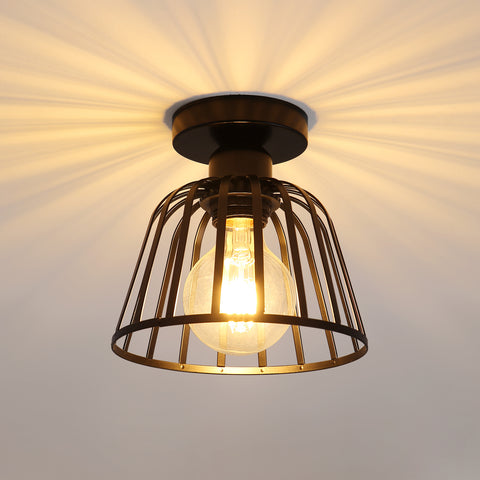 Plafonnier Industrielle Retro en Métal, Plafonnier Vintage, E27 éclairage plafond, pour Couloir, Salon, Chambre, Café, Restaurant, Salle (l'ampoule non incluse)