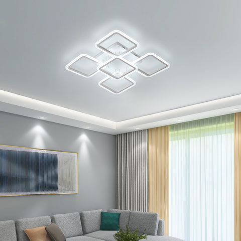Plafonnier LED Moderne 90W Lampe de Plafond Acrylique