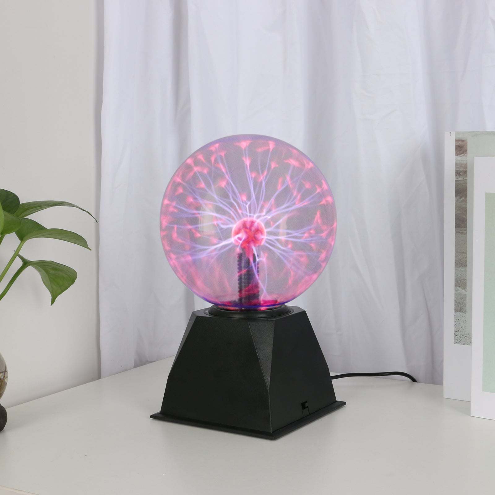 Lumière de Boule de Plasma, Lampe Plasma Boule Magique Lampe de Sphère d'ion de Boule Sensible