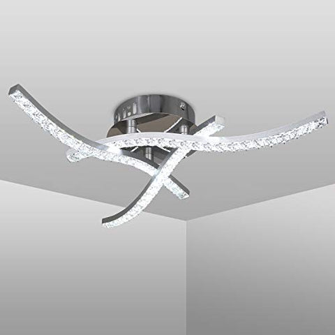 Plafonnier LED, luminaire plafonnier de vague, plafonnier en cristal