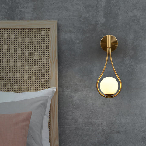 GOECO Applique Murale LED Moderne Industriels Luminaire Mural Ajustable Lampe Murale Verre Boule Ronde Abat-Jour E27 Lampe De Mur Métal Salon Couloir