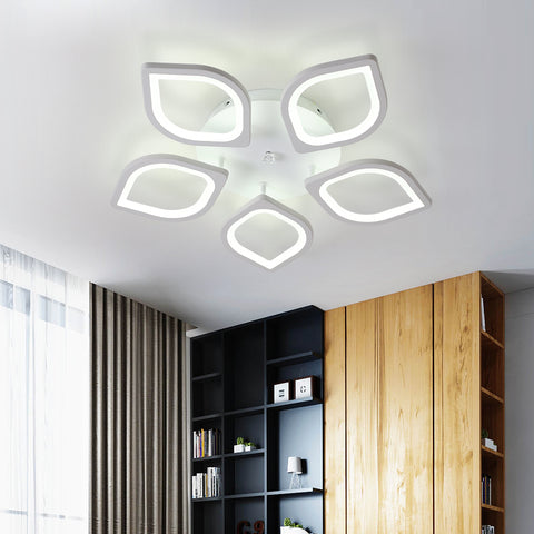 Plafonnier LED, Lampe de plafond à encastrer, Plafonnier LED Moderne pour Salon Chambre, Diamètre 60cm, Blanc Froid/60W